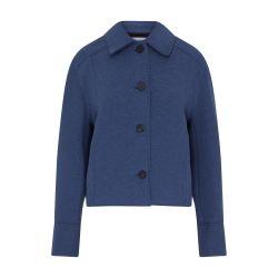 Cropped coach jacket boiled wool by HARRIS WHARF LONDON