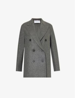 Double-breasted slouchy cashmere peacoat by HARRIS WHARF LONDON