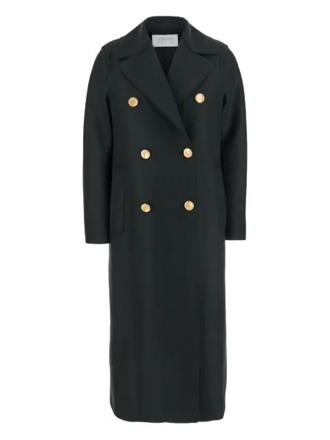 Military double-breasted gold-button coat by HARRIS WHARF LONDON