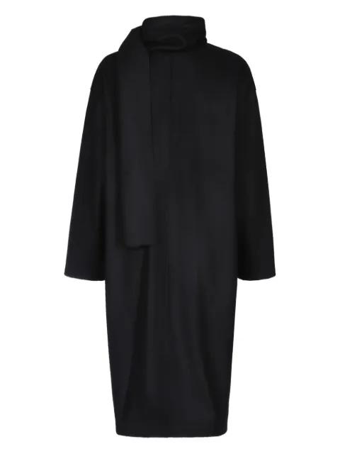 attached-scarf coat by HARRIS WHARF LONDON