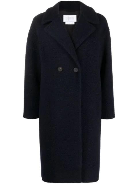 bouclé double-breasted coat by HARRIS WHARF LONDON