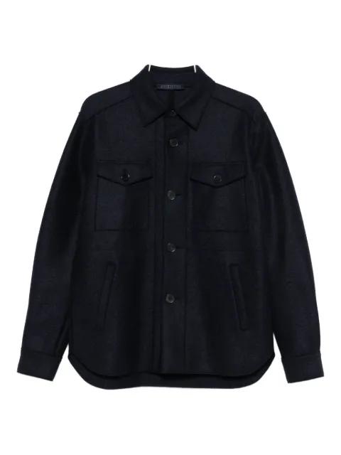 button-down flap-pocket shirt jacket by HARRIS WHARF LONDON
