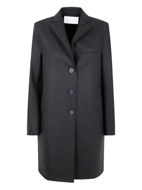 button-fastening wool coat by HARRIS WHARF LONDON