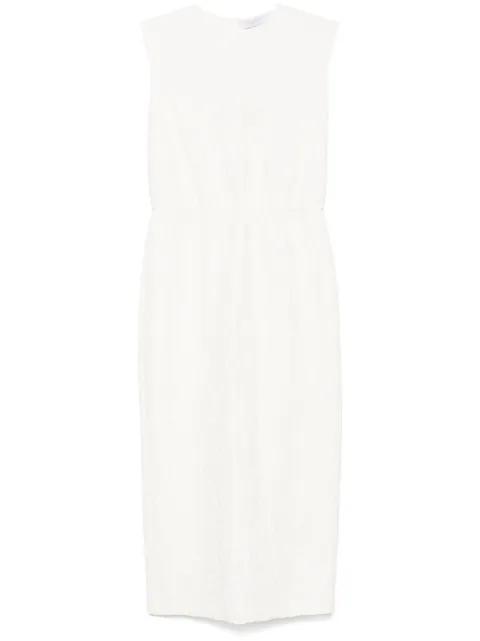 crinkled midi dress by HARRIS WHARF LONDON