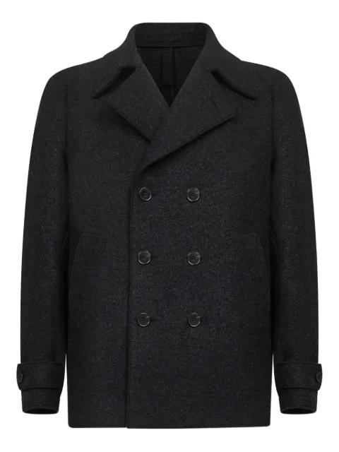 double-breasted wool coat by HARRIS WHARF LONDON