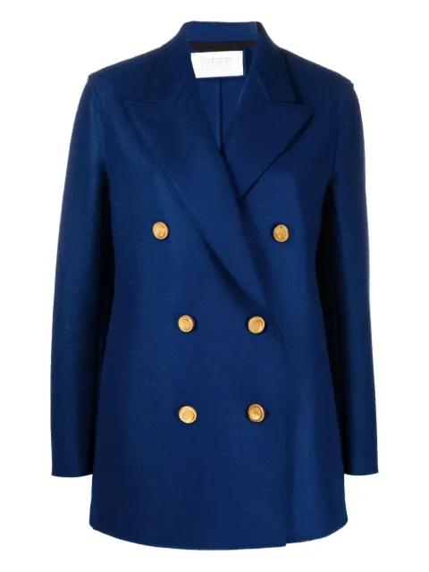 double-breasted wool coat by HARRIS WHARF LONDON