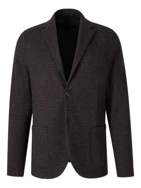 houndstooth single-breasted blazer by HARRIS WHARF LONDON