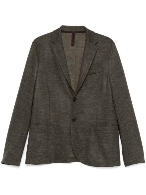 mélange-effect blazer by HARRIS WHARF LONDON