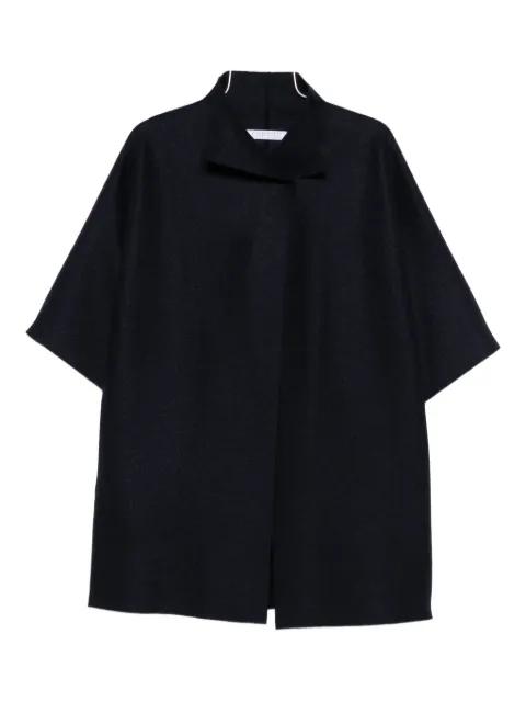 short-sleeve collared coat by HARRIS WHARF LONDON