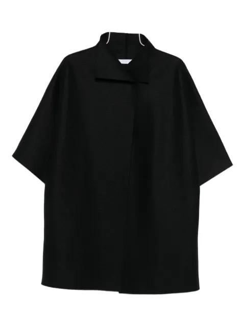 short-sleeve collared coat by HARRIS WHARF LONDON