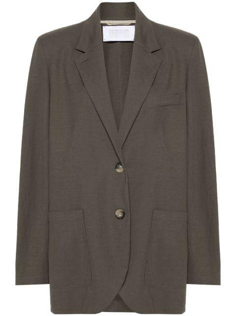 single-breasted blazer by HARRIS WHARF LONDON