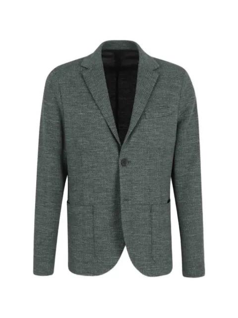 single-breasted patch-pocket blazer by HARRIS WHARF LONDON