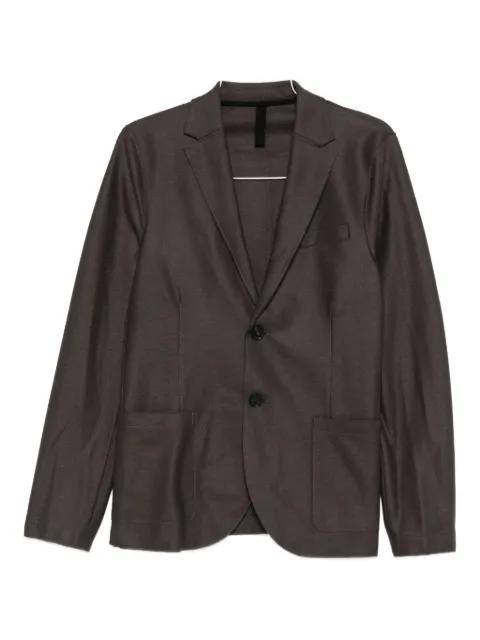 single-breasted virgin-wool blazer by HARRIS WHARF LONDON