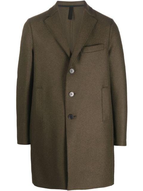 single-breasted virgin-wool coat by HARRIS WHARF LONDON