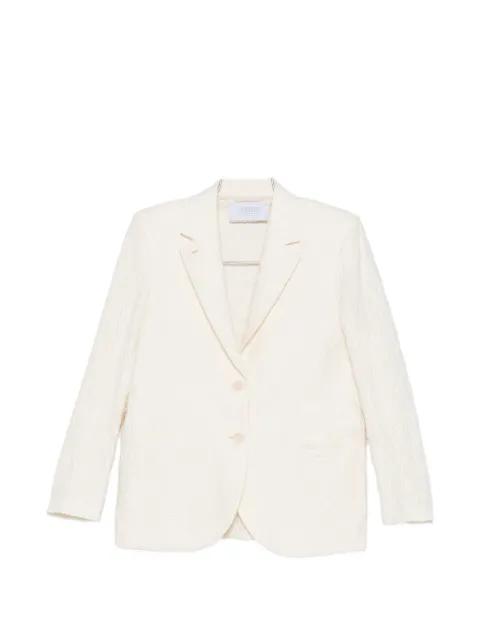 textured single-breasted jacket by HARRIS WHARF LONDON