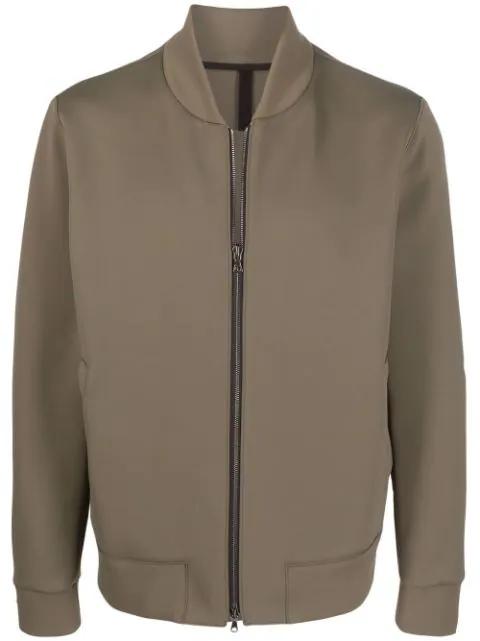 two-pocket zip-up bomber jacket by HARRIS WHARF LONDON