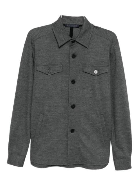 wool shirt jacket by HARRIS WHARF LONDON
