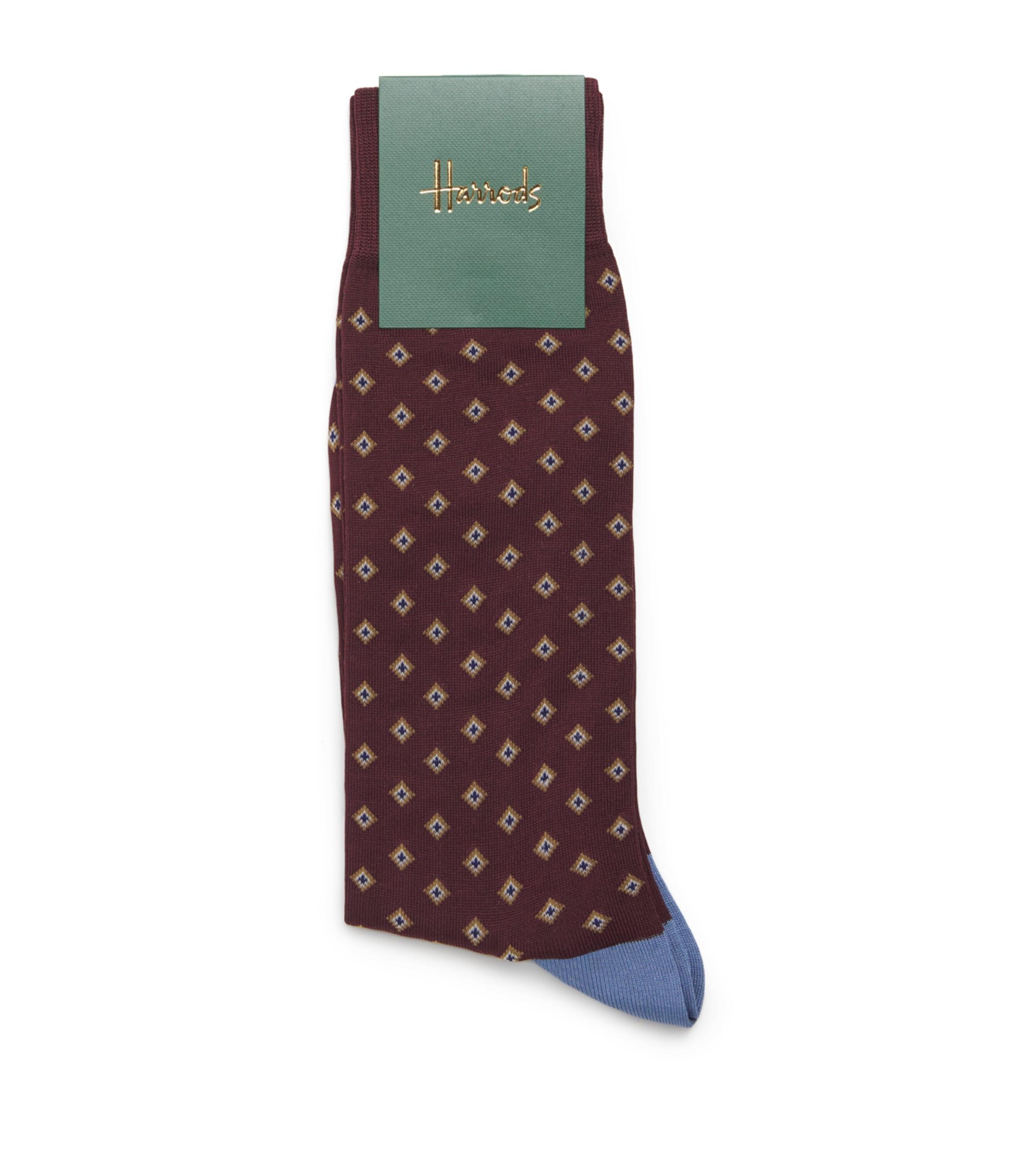 Harrods Cotton-Blend Diamond Socks by HARRODS