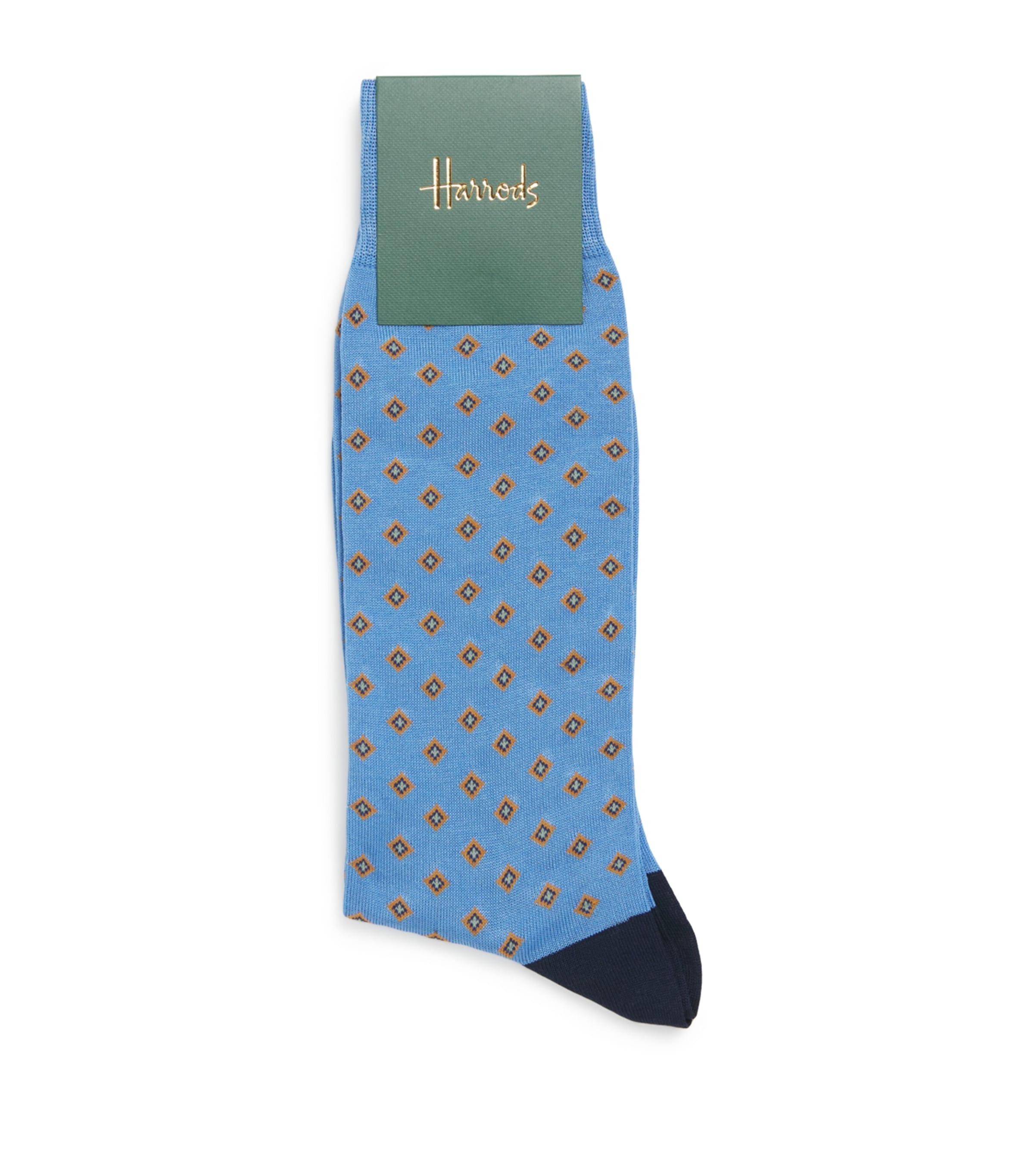 Harrods Cotton-Blend Diamond Socks by HARRODS