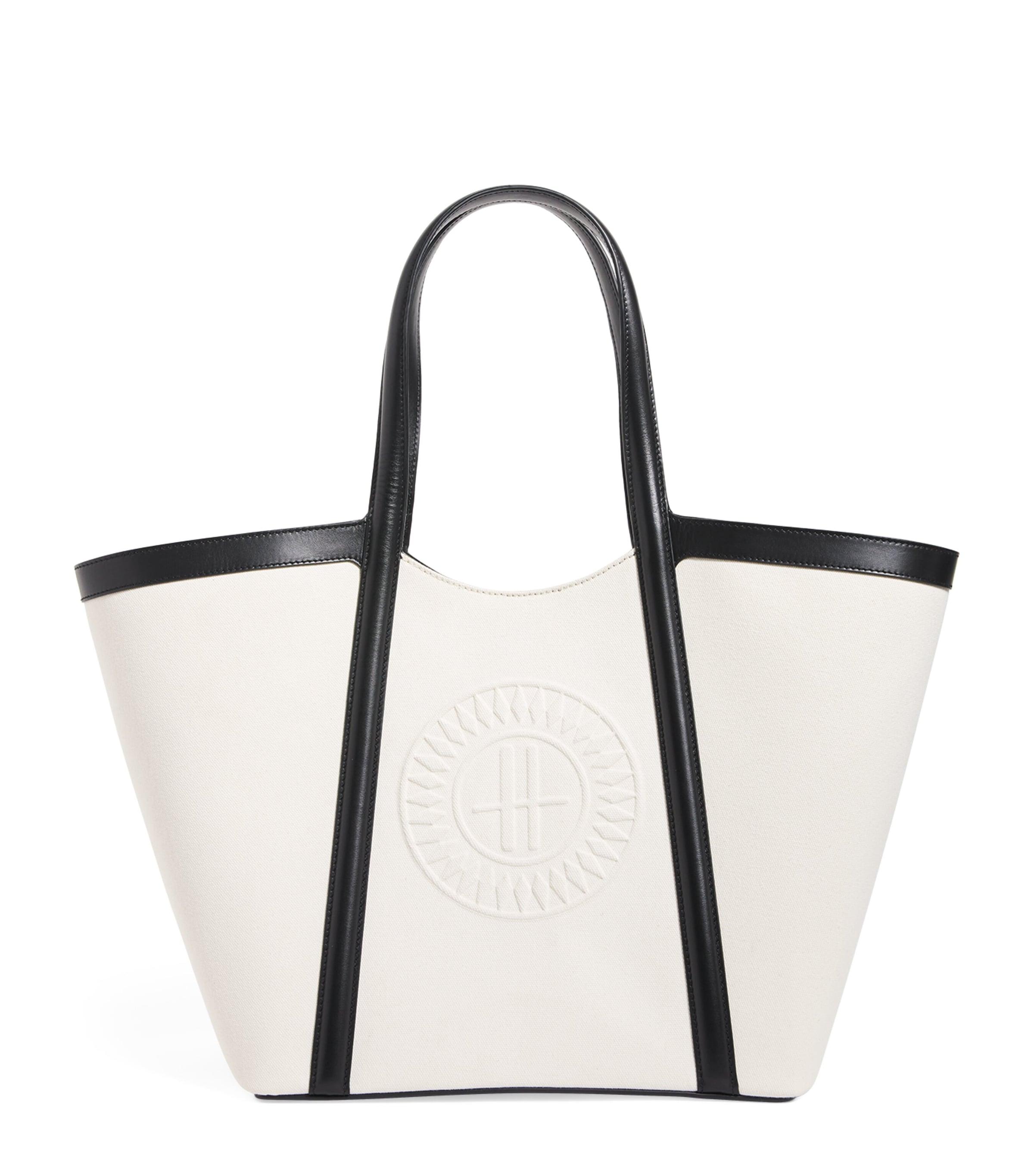 Harrods Large Canvas-Leather Embossed Tote Bag by HARRODS