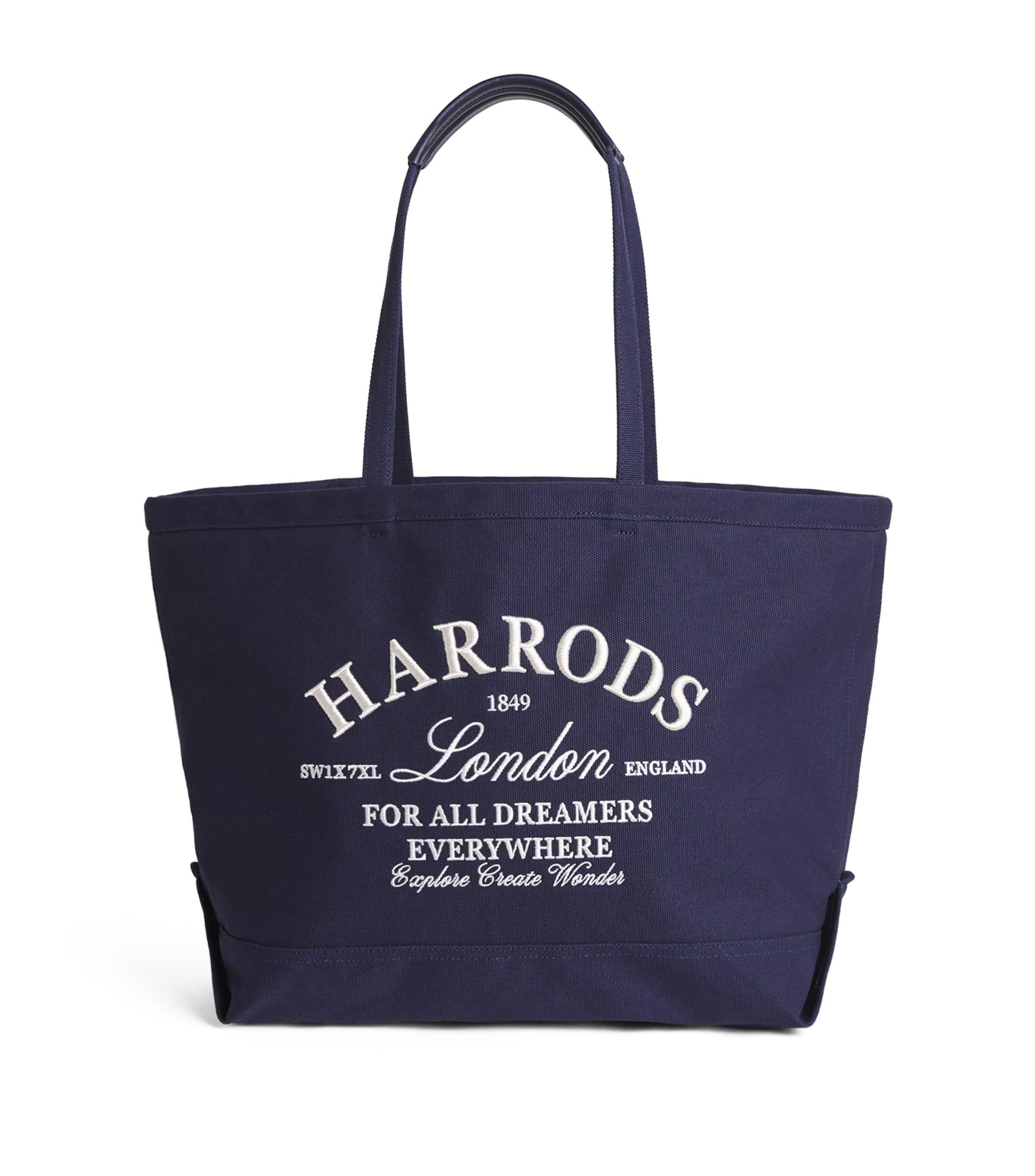 Harrods Large Embroidered Logo Tote Bag by HARRODS