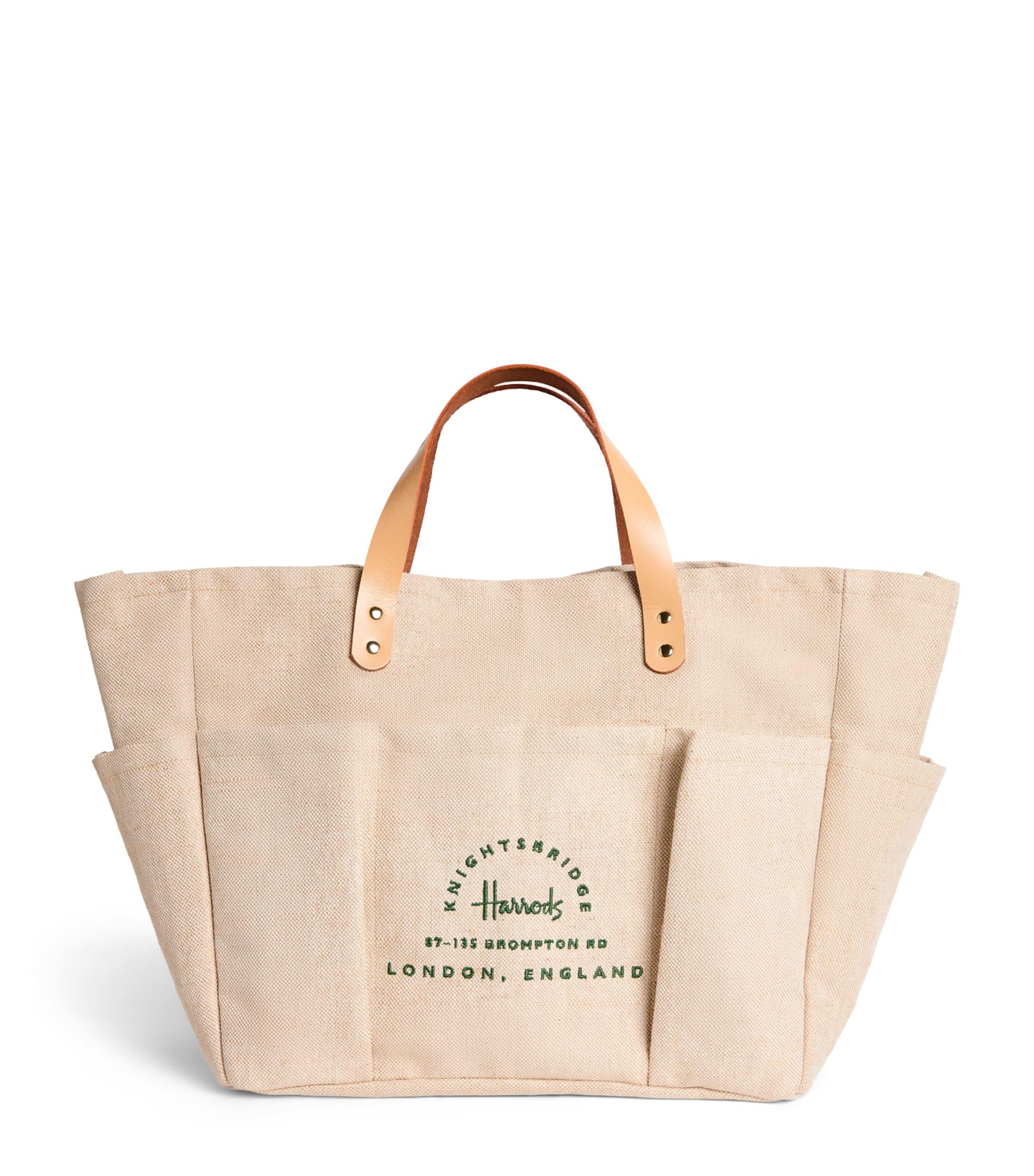 Harrods Large Jute Garden Tote Bag by HARRODS