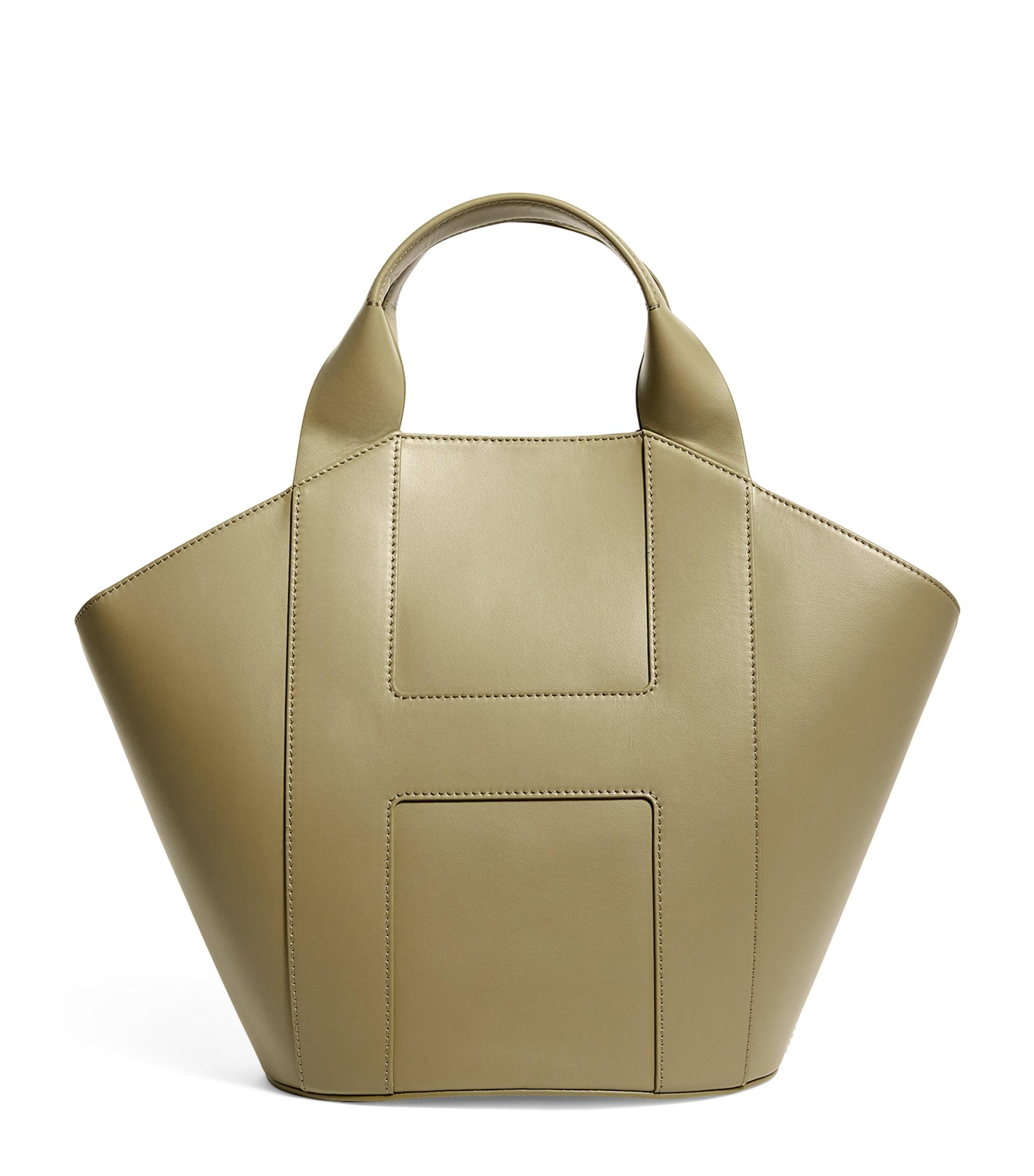 Harrods Medium Grab Leather Tote Bag by HARRODS