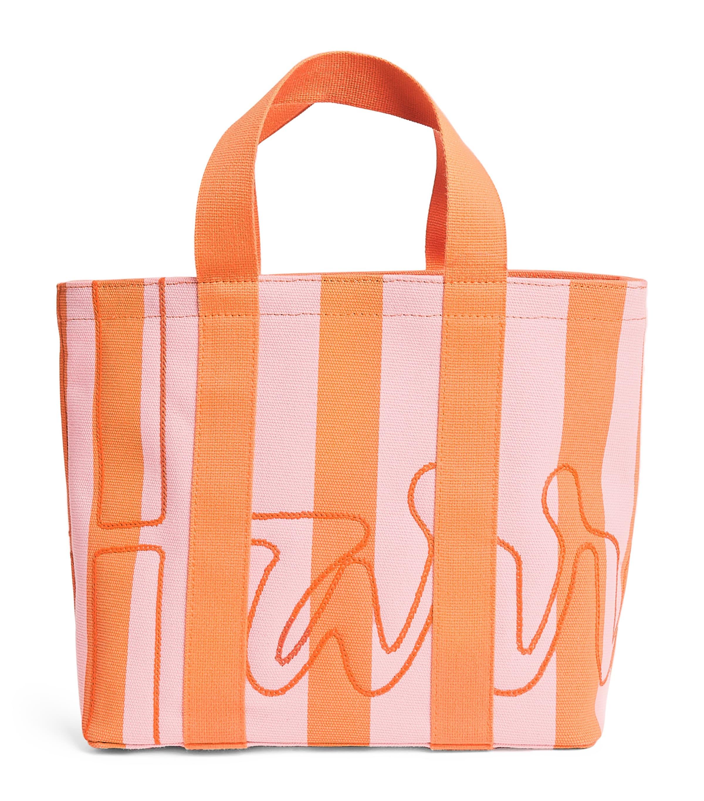Harrods Mini Cotton Stripe Logo Tote Bag by HARRODS