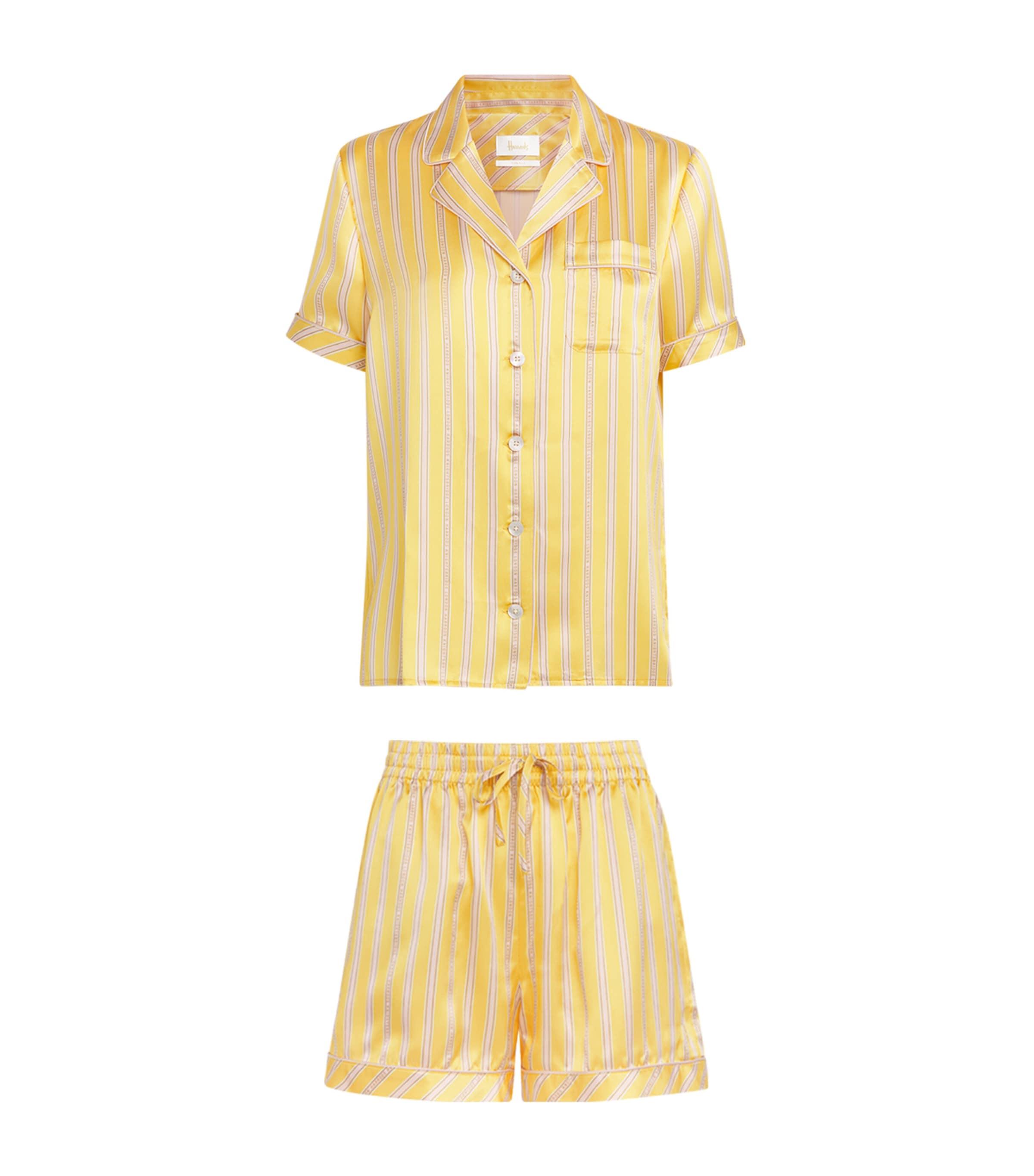 Harrods Silk Stripe Short Pyjama Set by HARRODS