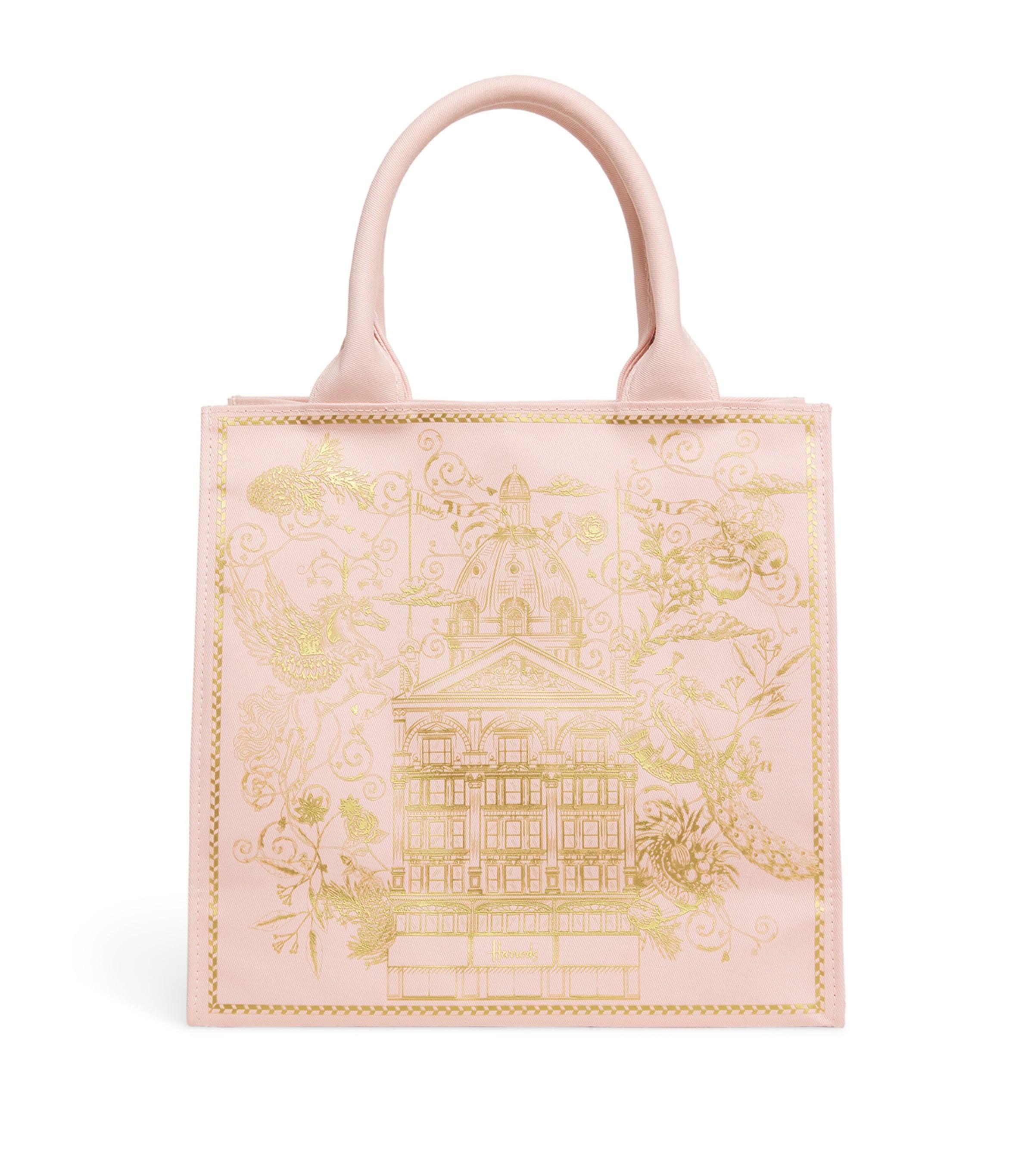 Harrods Small Gold Building Shopper Bag by HARRODS