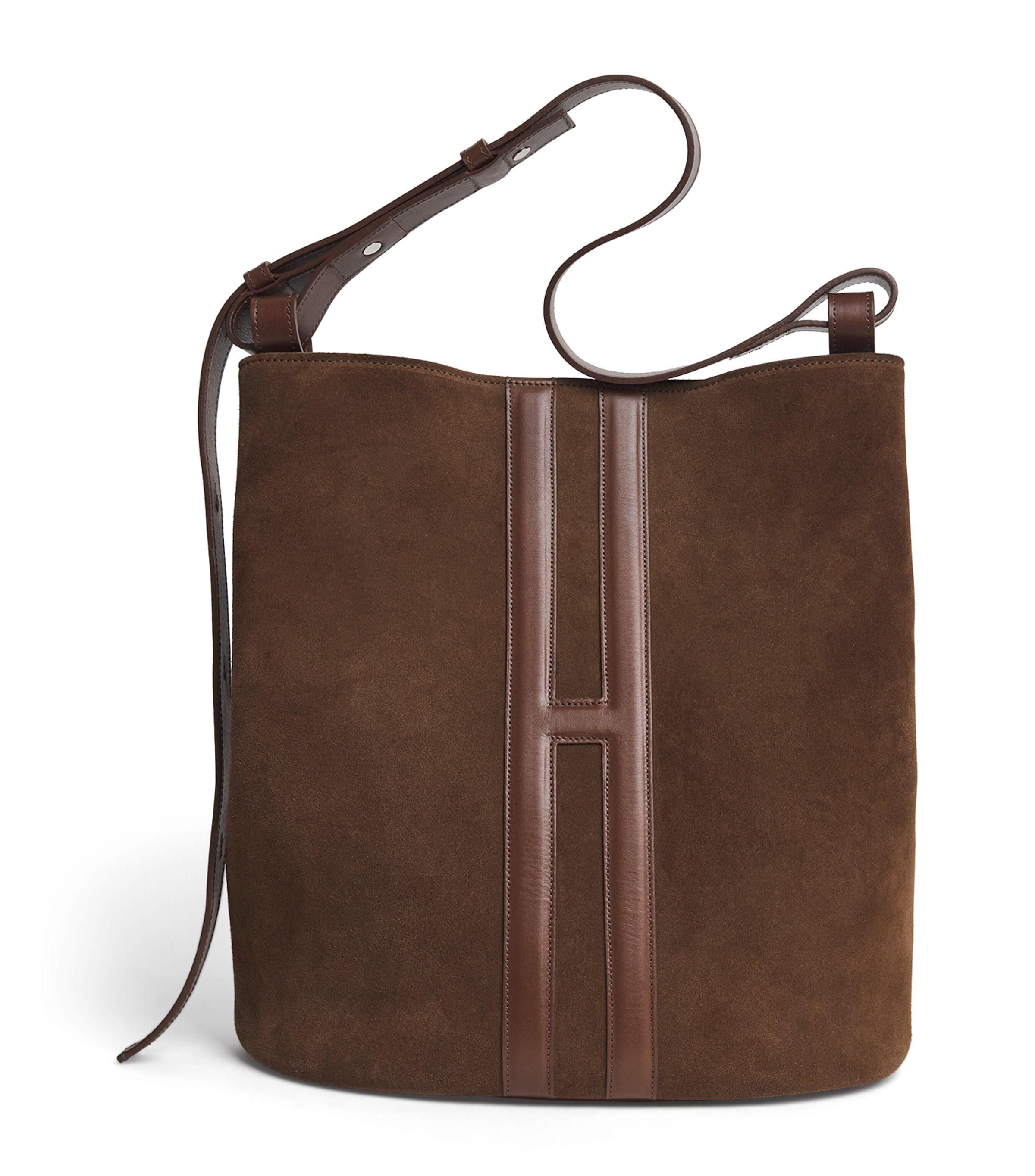 Harrods Suede H Tote Bag by HARRODS