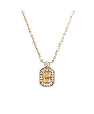 HW Logo Pendant Necklace 18K Gold with Diamonds by  HARRY WINSTON