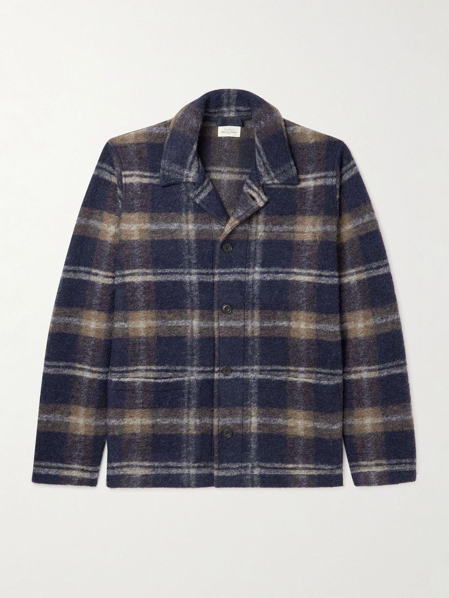 Checked Wool-Blend Overshirt by HARTFORD