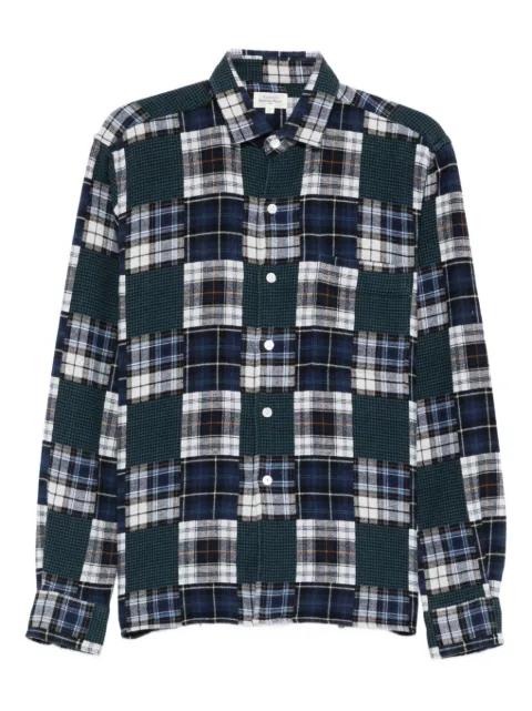patchwork checked shirt by HARTFORD