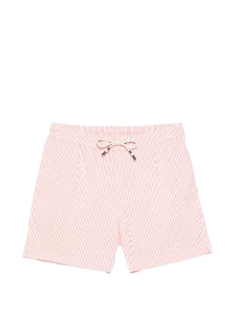seersucker striped-print swim shorts by HARTFORD