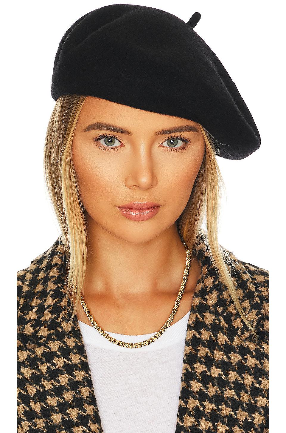 Hat Attack Classic Wool Beret in Black by HAT ATTACK Hat Attack Classic Wool Beret in Black by HAT ATTACK