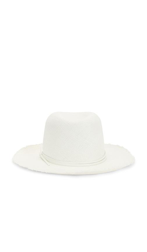 Hat Attack Fringed Pammy Panama Fedora Hat in Cream by HAT ATTACK