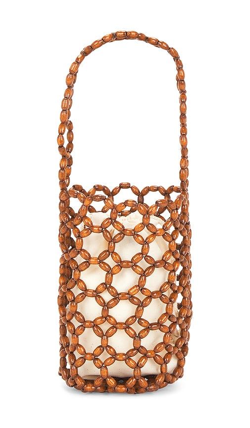 Hat Attack Isla Beaded Mini Bag in Brown by HAT ATTACK