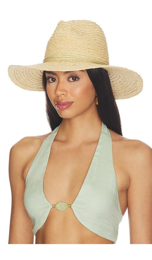 Hat Attack Raffia Braid Continental Fedora Hat in Neutral by HAT ATTACK