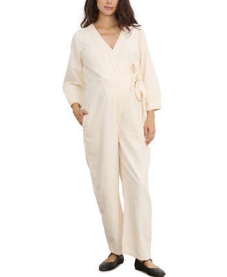 The Drapey Denim Easy-Nurse Maternity Jumpsuit by HATCH COLLECTION