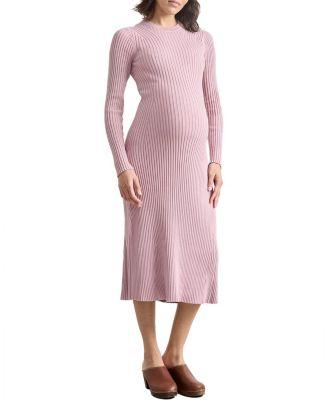 The Eliana Cotton Rib Maternity Sweater Dress by HATCH COLLECTION The Eliana Cotton Rib Maternity Sweater Dress by HATCH COLLECTION