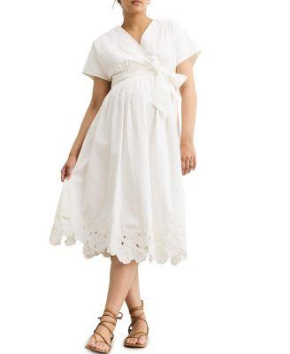 The Floral Embroidered Carolina Maternity Dress by HATCH COLLECTION