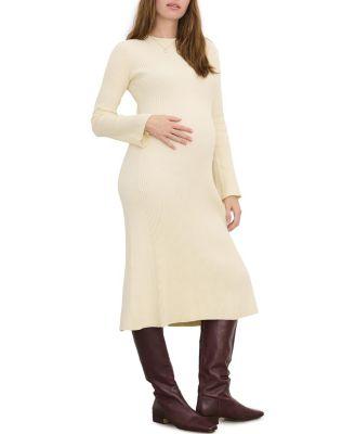 The Odette Ribbed Midi Maternity Dress by HATCH COLLECTION