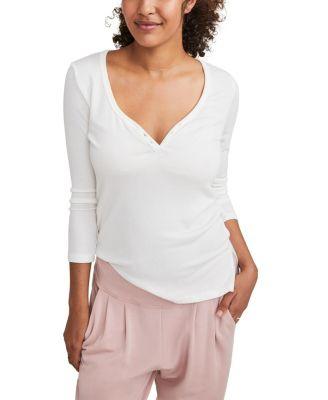 The Rib Maternity Nursing Friendly Henley Top by HATCH COLLECTION