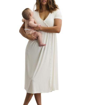 The Softest Rib Side Seam Nursing Maxi Dress by HATCH COLLECTION