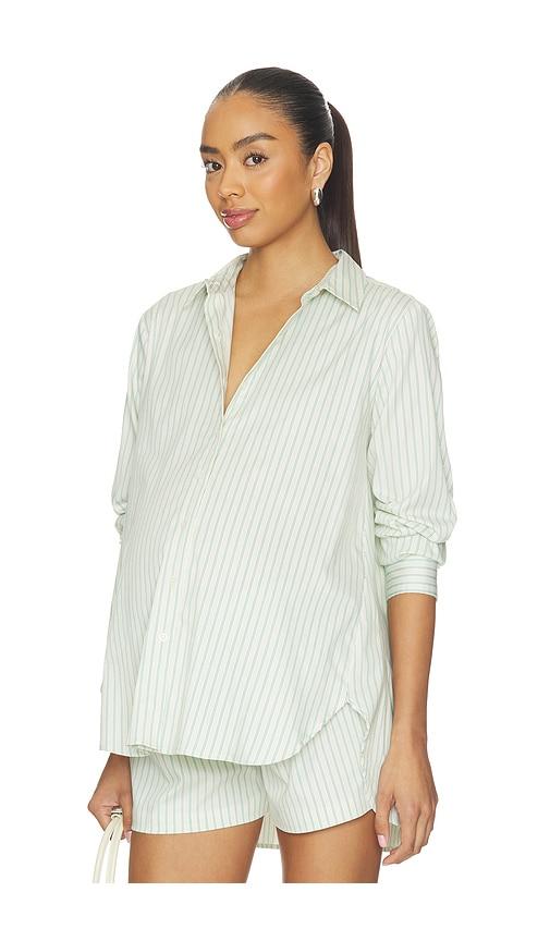 HATCH The Classic Buttondown Shirt in Green,Cream by HATCH