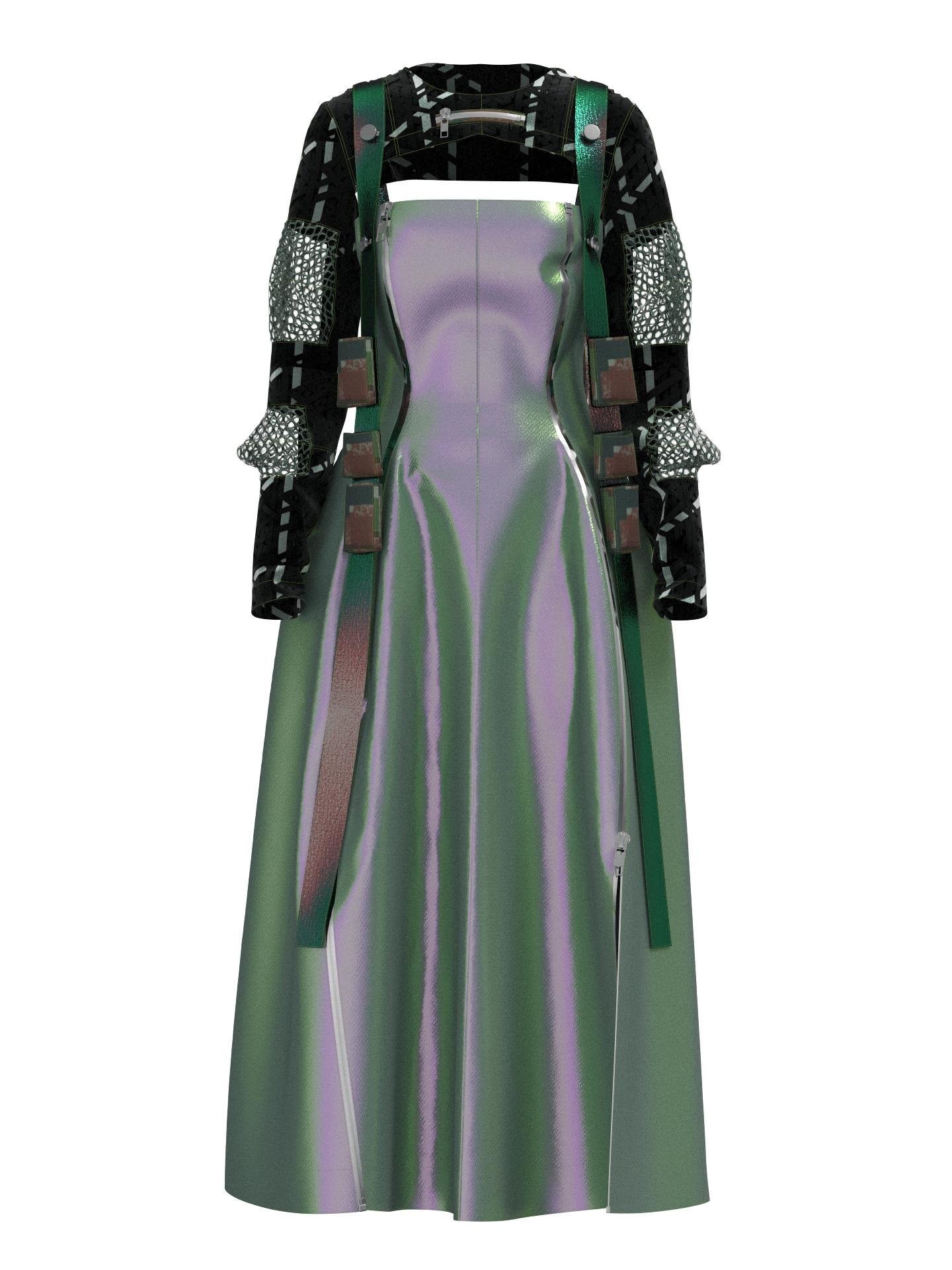 Polarized maxi dress by HAUTICO