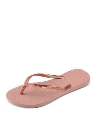 Women's Slim Logo Flip Flop Sandals by HAVAIANAS