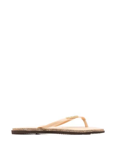 glitter-detail logo-plaque flip flops by HAVAIANAS