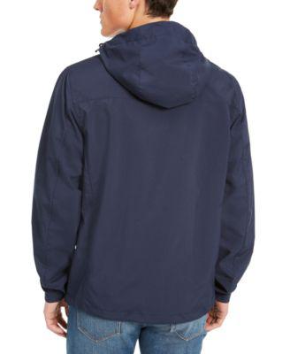 Men's All-Season Lightweight Stretch Hooded Rain Jacket by HAWKE&CO.